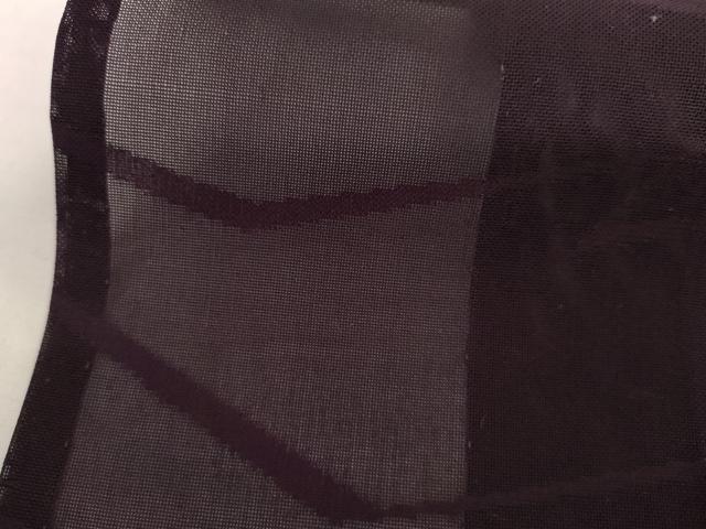 平和屋着物*夏物 色無地 紗 幾何学紋紗 茄子紺色 正絹 逸品 AABI9809cs