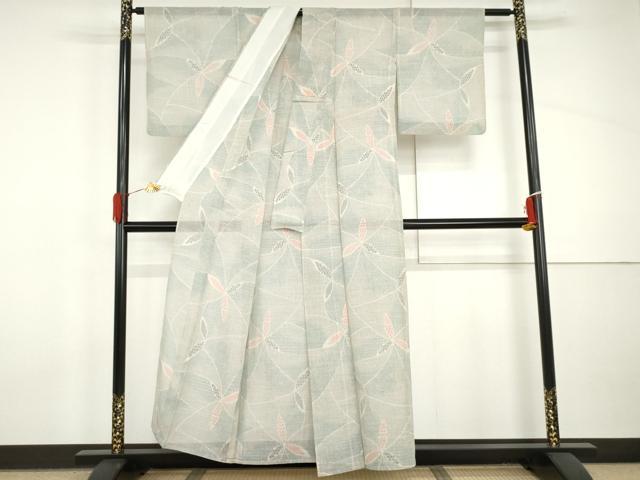 平和屋着物*夏物 紗紬 舞花文 正絹 逸品 AABI9821cs