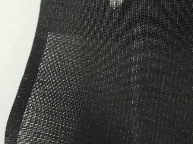 平和屋着物*夏物 訪問着 紗紬 枝葉文 黒地 金彩 正絹 逸品 AABI9822cs