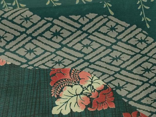 平和屋着物*夏物 訪問着 絽 道長文 洗える着物 AABI9859jd