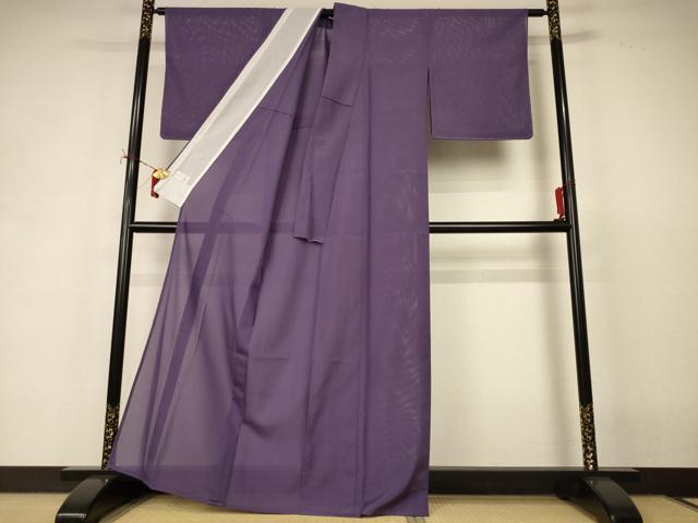 平和屋着物*夏物 洗える最高級着物 <英>はなぶさ謹製 色無地 絽 葡萄鼠色 洗える着物 AABI9861jd