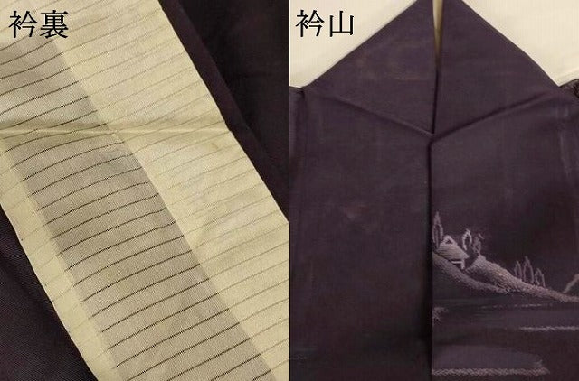 平和屋着物*夏物 小紋 紗 風景文 正絹 逸品 AABI9868jd