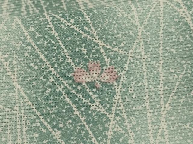 平和屋着物*夏物 小紋 絽 草花間道 洗える着物 AABI9870jd