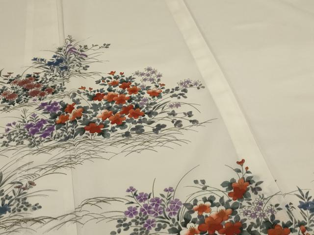 平和屋着物*夏物 訪問着 絽 草花文 洗える着物 AABI9875jd