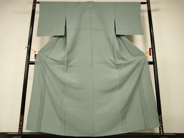 平和屋着物*夏物 色無地 絽 青白橡色 正絹 逸品 AABI9893jd