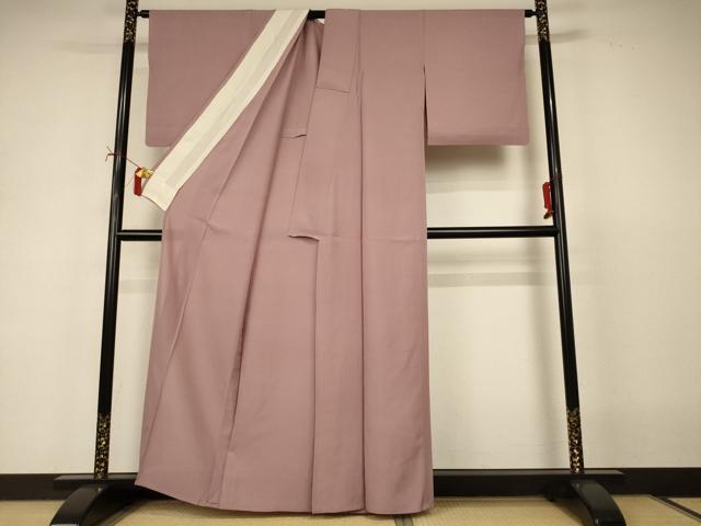 平和屋着物*夏物 色無地 絽 銀煤竹色 正絹 逸品 AABI9894jd