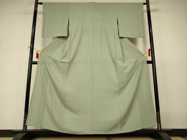 平和屋着物*夏物 色無地 絽 柳茶色 正絹 逸品 AABI9895jd