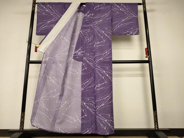 平和屋着物*夏物 小紋 絽 露芝文 洗える着物 AABI9907jd