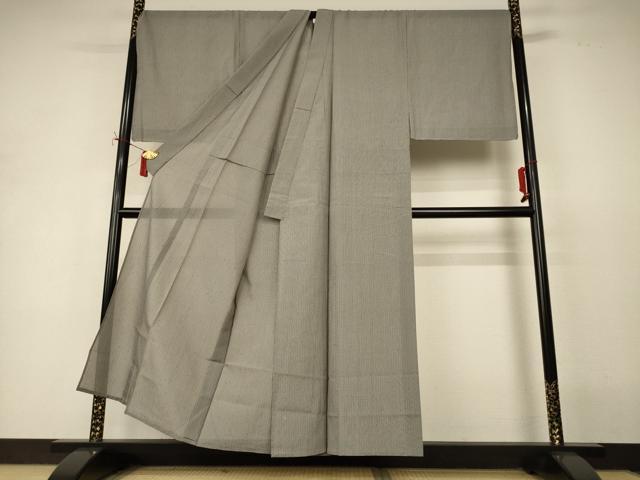平和屋着物*夏物 男性 お召 紗 霞文 キングサイズ 正絹 逸品 未使用 AABI9909jd