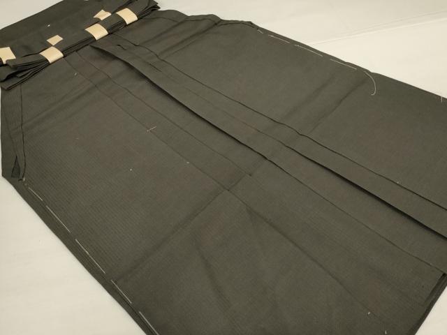 平和屋着物*夏物 男性 行灯袴 縦絽 縞 正絹 逸品 AABI9918jd