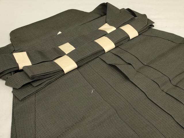平和屋着物*夏物 男性 行灯袴 縦絽 縞 正絹 逸品 AABI9918jd