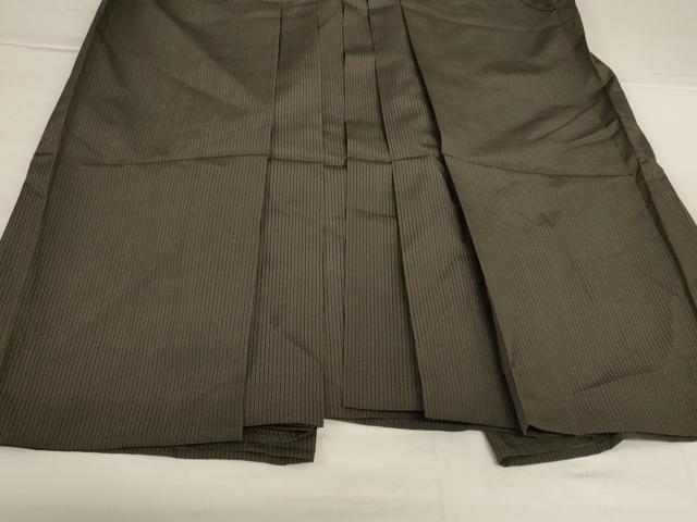 平和屋着物*夏物 男性 馬乗り袴 縦絽 縞 正絹 逸品 AABI9919jd