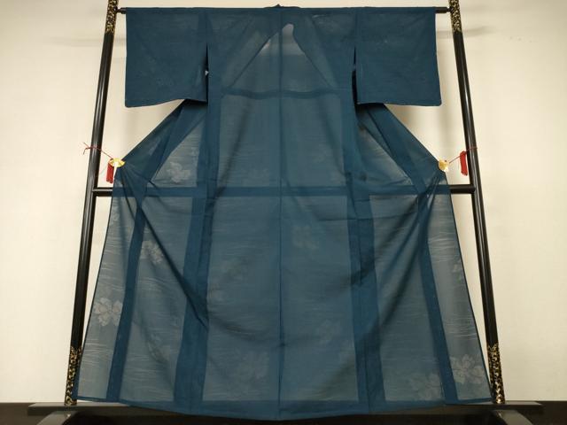 平和屋着物*夏物 色無地 芝花紋紗 褐返色 正絹 逸品 AABI9927jd