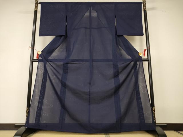 平和屋着物*夏物 色無地 流水紋紗 褐返色 正絹 逸品 AABI9943jd