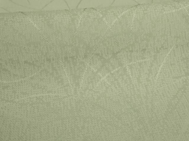 平和屋着物*夏物 色無地 草葉紋紗 夏虫色 正絹 逸品 AABI9948jd
