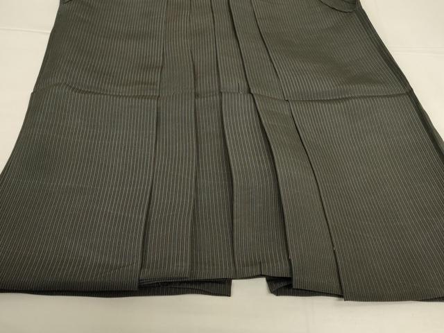 平和屋着物*夏物 男性 行灯袴 縦絽 縞 正絹 逸品 AABI9970jd