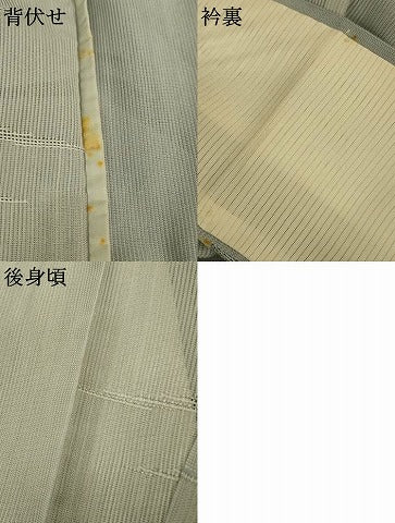 平和屋着物*夏物 小紋 縦絽 芝文 正絹 逸品 AABI9980jd