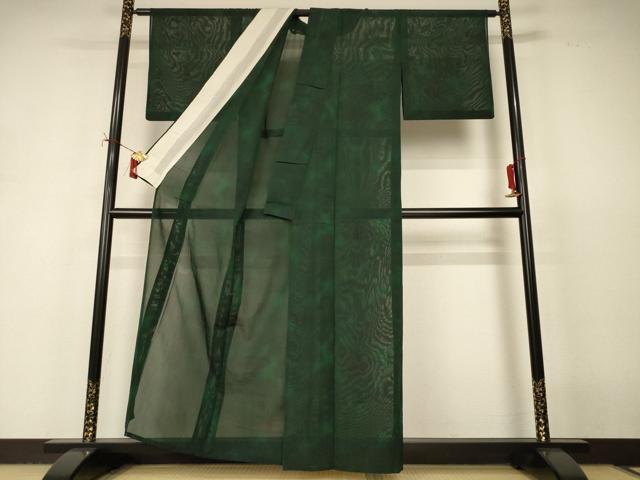 平和屋着物*夏物 小紋 幾何学紋紗 霞文 正絹 逸品 AABI9993jd
