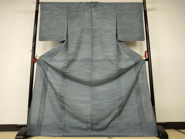 平和屋着物*夏物 虹色創家 本郷大田子 小紋 絽 霞文 暈し染め ロング丈 正絹 逸品 AABI9996jd