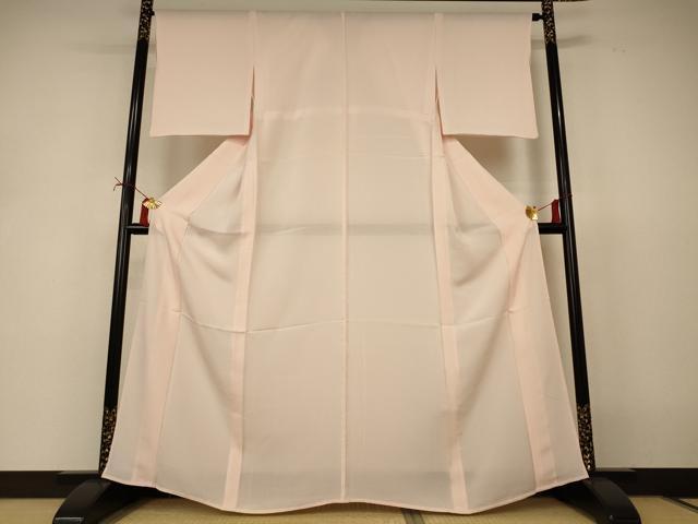 平和屋着物*夏物 色無地 絽 洗柿色 正絹 逸品 AABI9999jd