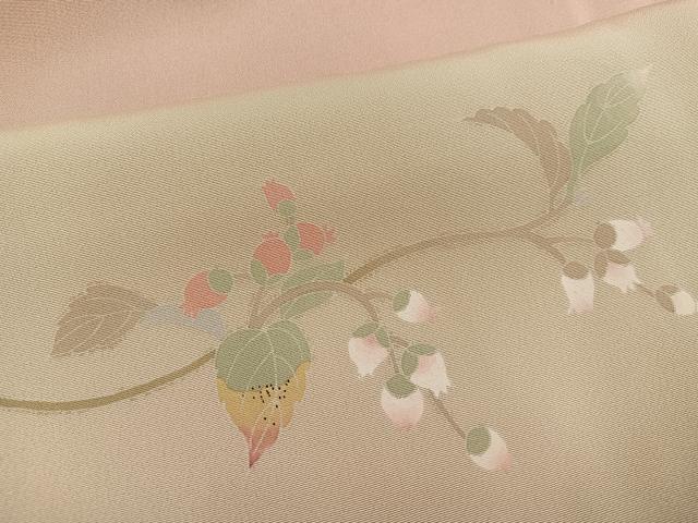 平和屋着物●訪問着 友禅 枝花文 暈し染め 正絹 逸品 AABJ0001ph