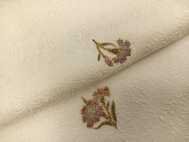 平和屋着物●上質な小紋 草花文 金銀彩 正絹 逸品 AABJ0002ph