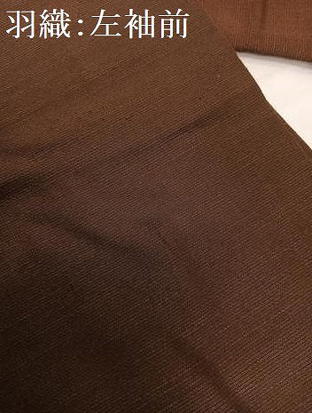 平和屋着物●男性 洗える最高級着物 <英>はなぶさ謹製 アンサンブル 色無地 こげ茶色×憲法色 洗える着物 AABJ0024ph