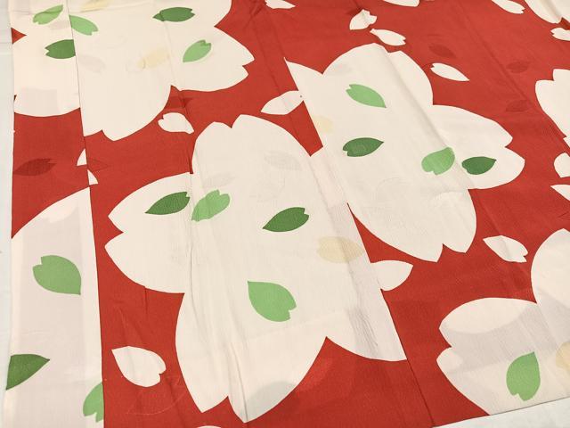 平和屋着物●長襦袢 無双仕立て 舞桜 ゑり善扱い 正絹 逸品 未使用 AABJ0031ph