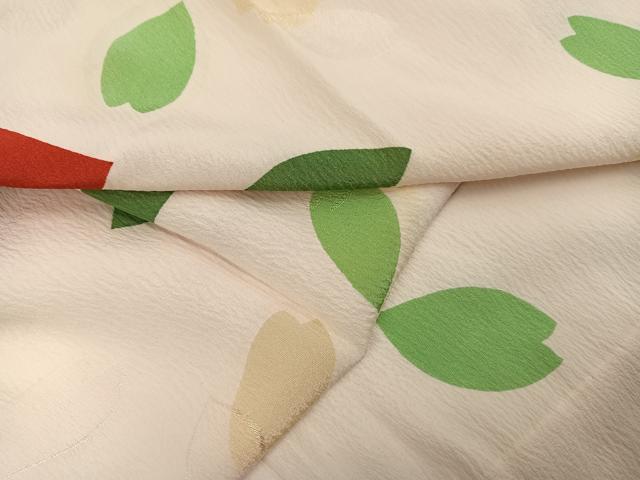 平和屋着物●長襦袢 無双仕立て 舞桜 ゑり善扱い 正絹 逸品 未使用 AABJ0031ph