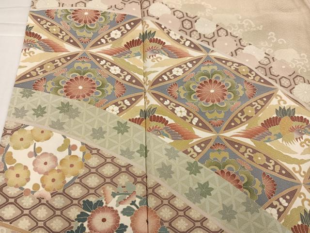 平和屋着物●豪華色留袖 友禅 作家物 恭平 鳳凰花文 正絹 逸品 AABJ0032ph