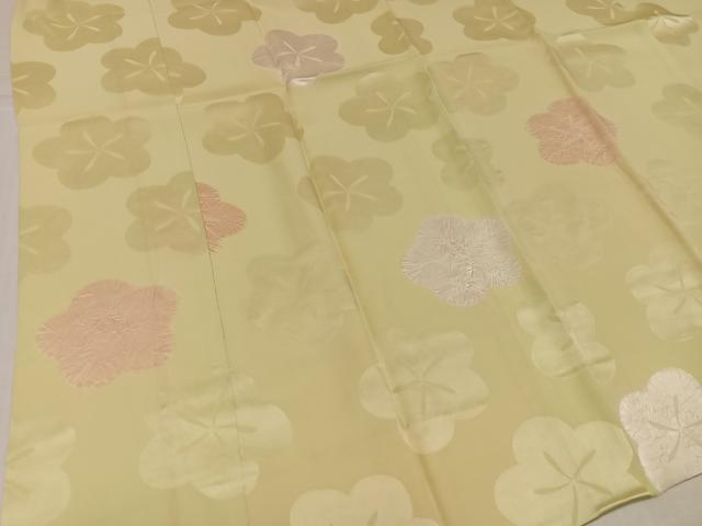 平和屋着物●長襦袢 袷 絞り 地紋起こし 梅地紋 正絹 逸品 未使用 AABJ0034ph