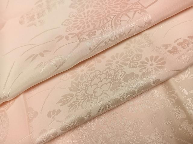 平和屋着物●振袖用長襦袢 袷 花車地紋 暈し染め 正絹 逸品 AABJ0042ph