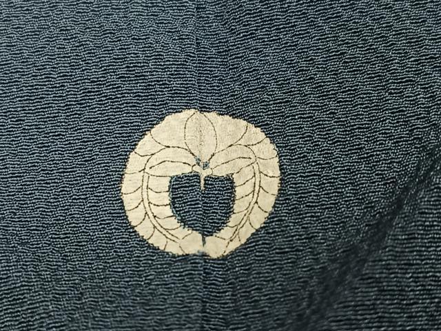 平和屋着物●上質な色無地 藍墨茶色 正絹 逸品 AABJ0049ph