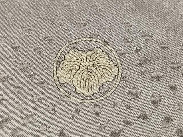 平和屋着物●上質な色無地 霞地紋 絹鼠色 正絹 逸品 未使用 AABJ0058ph