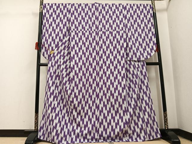 平和屋着物●小振袖 二尺袖 矢羽根文 洗える着物 AABJ0062ph