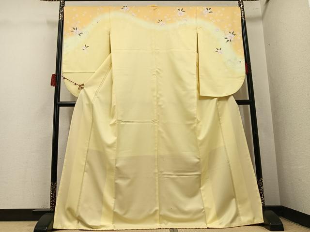 平和屋着物●小振袖 二尺袖 舞桜 暈し染め ロング丈 洗える着物 AABJ0069ph