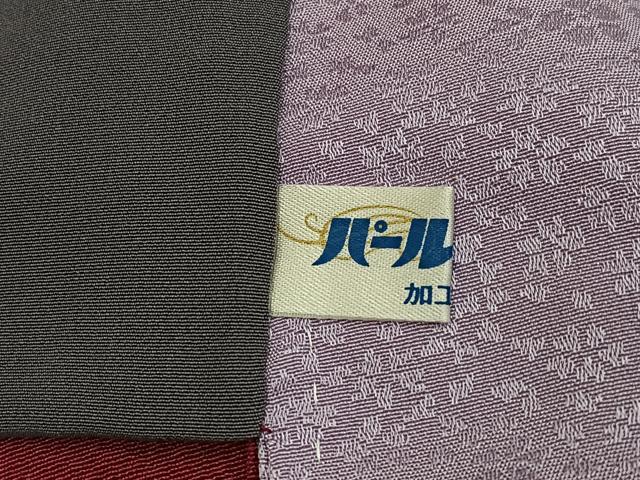 平和屋着物●世界的ファッションデザイナー 山本寛斎 kansaiブランド 振袖 堅牢染 草花地紋 濃紅色 反端付き 正絹 逸品 AABJ0073ph