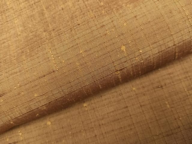 平和屋着物●上質な紬 色無地 芝翫茶色 正絹 逸品 未使用 AABJ0076ph