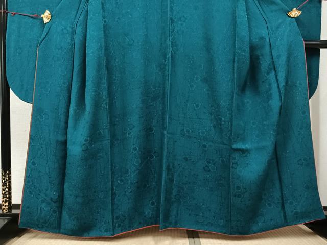 平和屋着物●豪華振袖 色無地 花地紋 天鵞絨色 正絹 逸品 AABJ0089ph