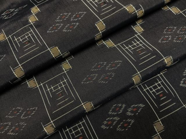 平和屋着物●本場琉球絣 紬 正絹 逸品 未使用 AABJ0098ph