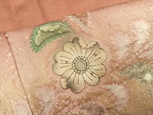平和屋着物●訪問着 絞り 辻が花 暈し染め 銀通し地 正絹 逸品 AABJ0111ph