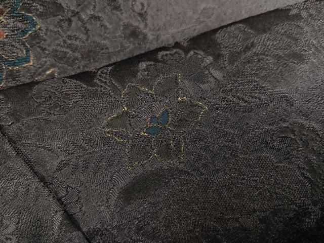 平和屋着物●訪問着 作家物 草花文 金彩 ロング丈 正絹 逸品 AABJ0117ph