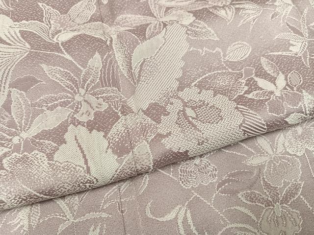 平和屋着物●訪問着 お召地 草花文 正絹 逸品 AABJ0121ph