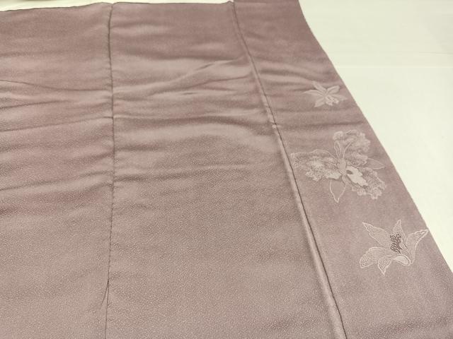 平和屋着物●訪問着 お召地 草花文 正絹 逸品 AABJ0121ph