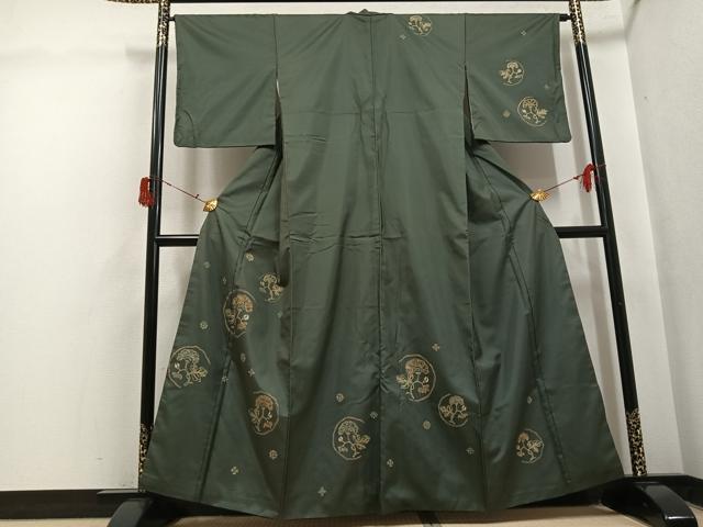 平和屋着物●訪問着 本場大島紬 染大島 更紗文 金彩 正絹 逸品 AABJ0130ph