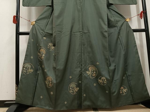 平和屋着物●訪問着 本場大島紬 染大島 更紗文 金彩 正絹 逸品 AABJ0130ph