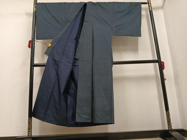 平和屋着物●男性 本場大島紬 アンサンブル 長襦袢(袷)セット 100亀甲 総詰め 正絹 逸品 AABJ0136ph