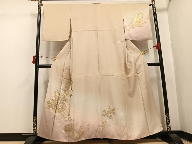 平和屋着物●金彩友禅 卓越技能者・名工・和田光正 訪問着 花車文 暈し染め 金銀彩 正絹 逸品 AABJ0142ph