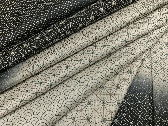 平和屋着物●訪問着 本場大島紬 刺繍 刺子 吉祥文 正絹 逸品 AABJ0144ph