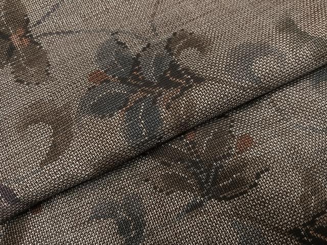 平和屋着物●本場大島紬 カタス9マルキ 更紗唐草文 正絹 逸品 AABJ0154ph